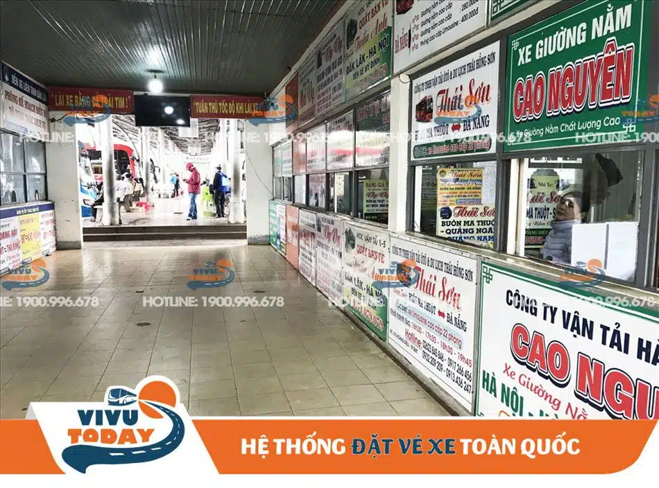 Khu vực bán vé xe đi các tỉnh