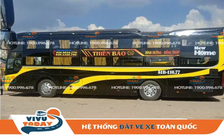 Xe khách Thiên Bảo tuyến Đồng Tháp - Bình Dương
