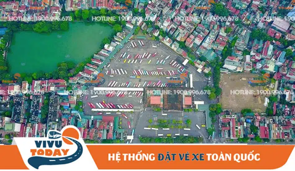 ben-xe-giap-bat Bến xe Giáp Bát nhìn từ trên cao