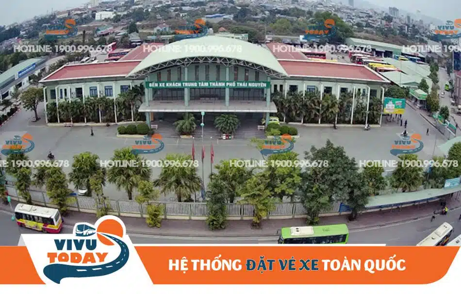 Toàn cảnh bến xe khách trung tâm thành phố Thái Nguyên