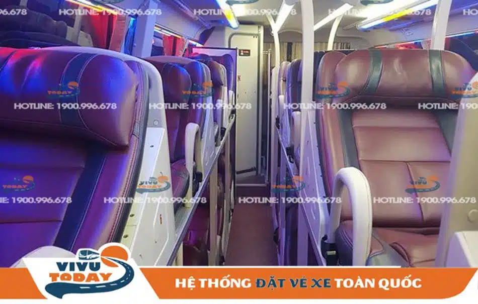 Nội thất của xe giường nằm đi Thanh Hóa