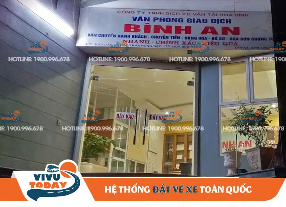 Phòng bán vé tại bến xe khách Bình An - Hòa Bình