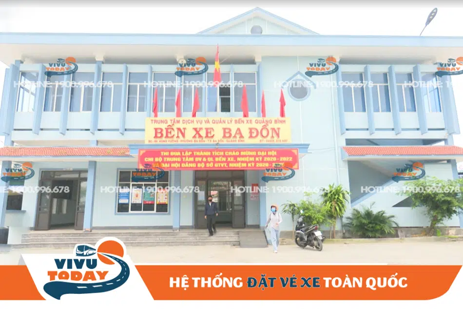 Quầy bán vé xe tại bến xe khách Ba Đồn