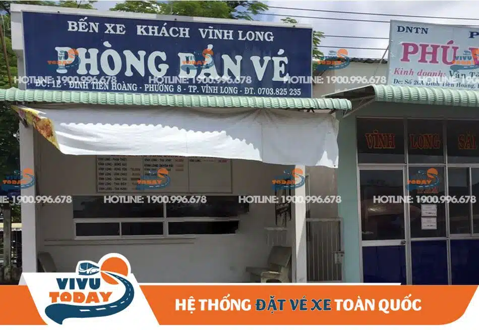 Quầy vé tại bến xe khách Vĩnh Long Quầy vé tại bến xe khách Vĩnh Long