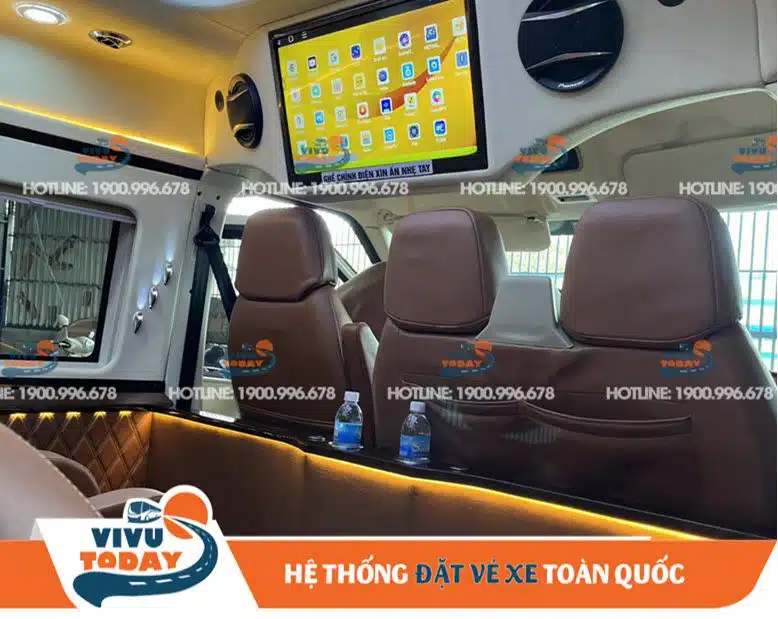 noi-that-xe-quynh-nhu-limousine Nội thất xe Quỳnh Như Limousine chuyên tuyến xe khách Phan Rang - Đà Lạt