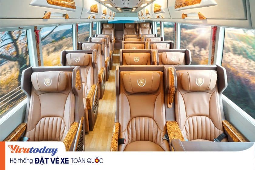 Nhà xe 9 Lan - Nội thất xe Vip sang trọng