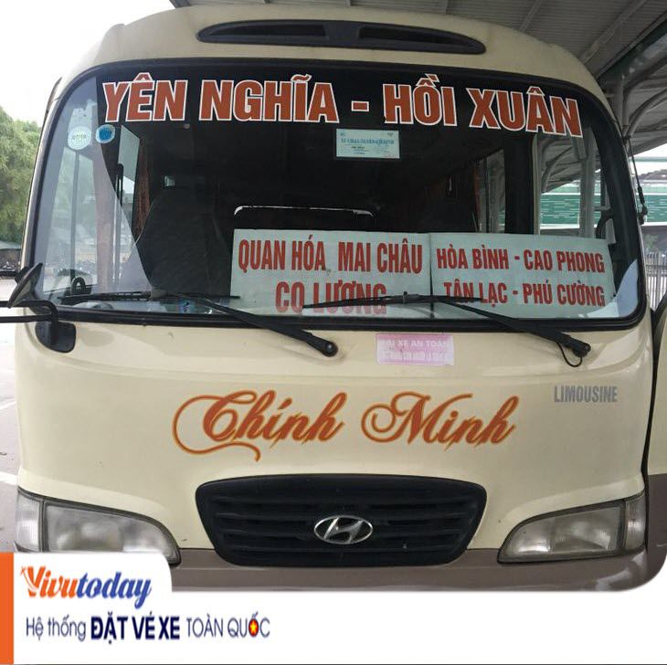 Xe Chính Minh tuyến Hòa Bình - Hà Nội