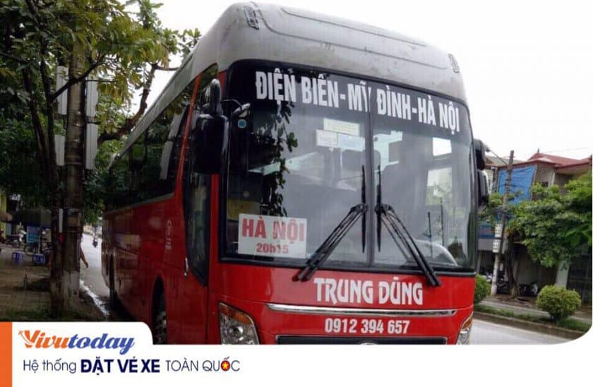 Nhà xe Trung Dũng tuyến Mỹ Đình đi Điện Biên