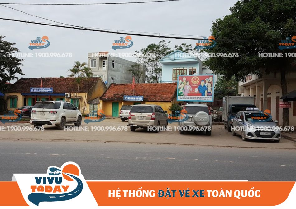 Khu vực đậu xe tại bến xe khách Phổ Yên - Thái Nguyên
