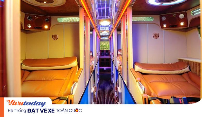 Nội thất sang trọng của nhà xe Thông Lan đi Sơn La