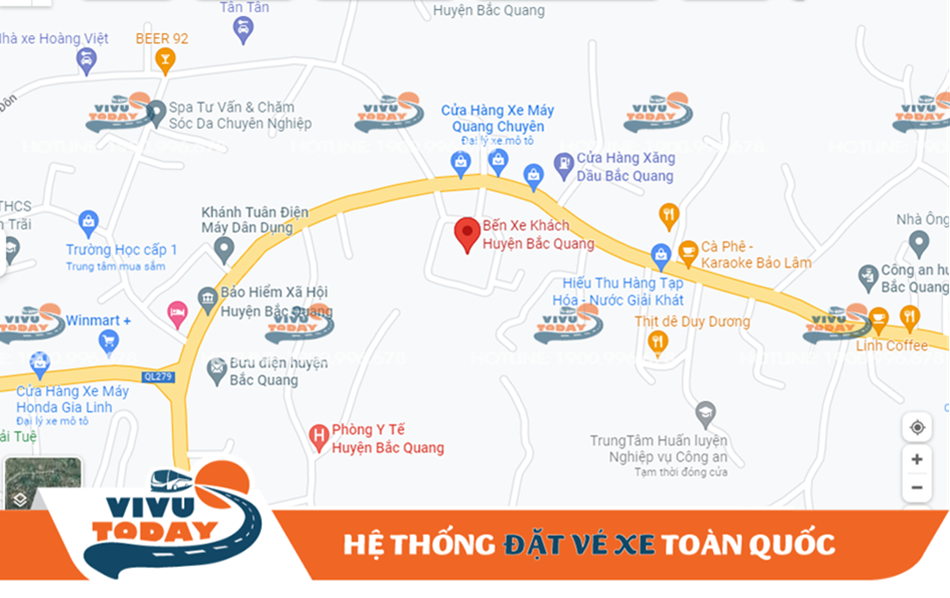 Vị trí của bến xe Bắc Quang - Hà Giang