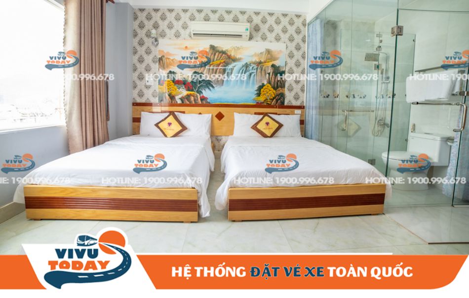 Không gian phòng nghỉ tại khách sạn Yến Vy ở Quy Nhơn