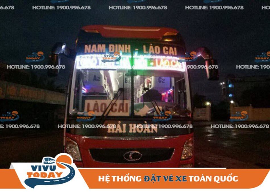 Xe khách Hải Hoàn tuyến Lào Cai đến Nam Định