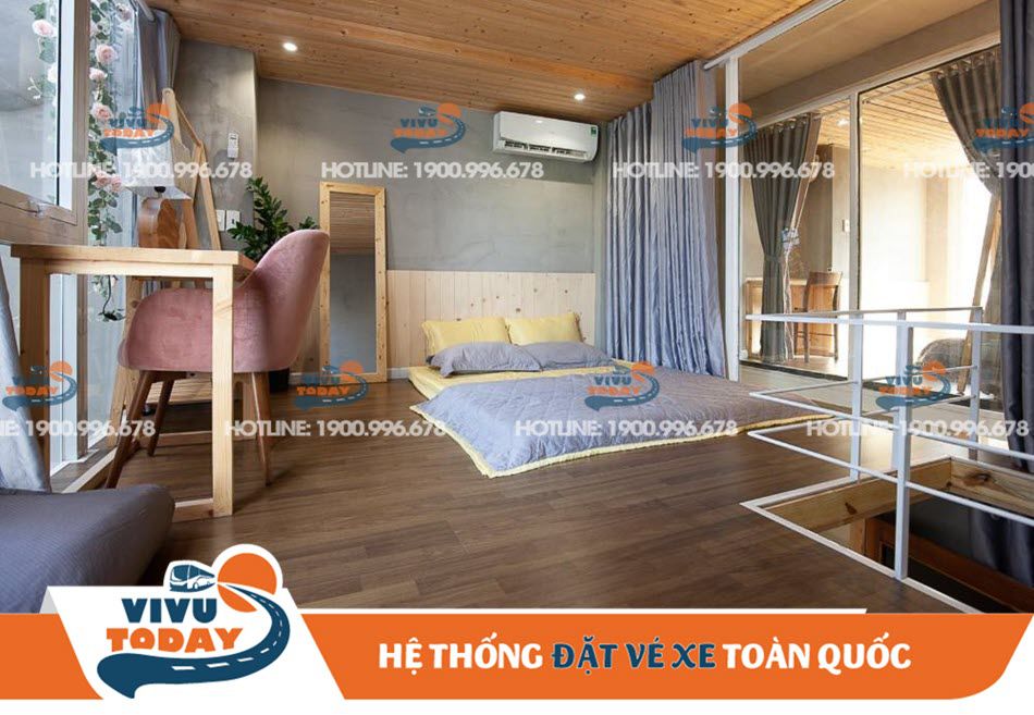 Phòng ngủ được thiết kế đơn giản tại Sóc Homestay Vũng Tàu
