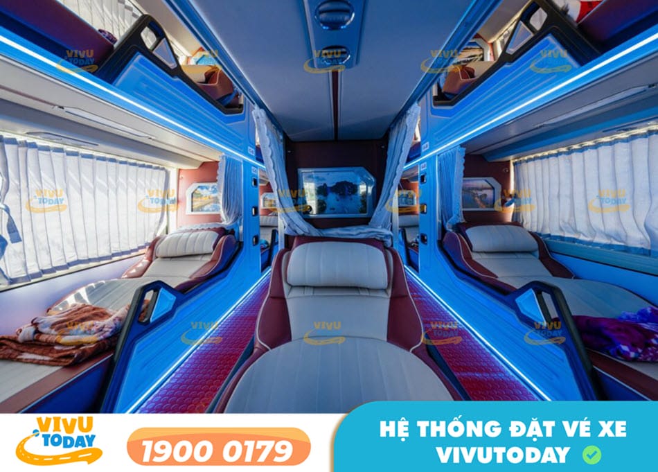 Nội thất xe Limousine 34 phòng hiện đại