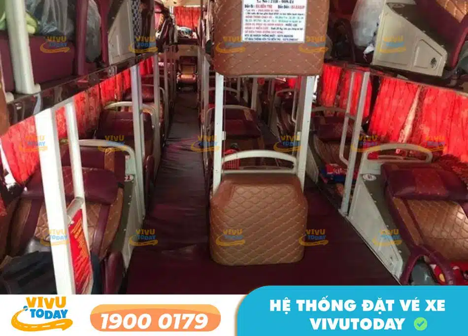 Nội thất xe giường nằm 40 chỗ của xe Đồng Tiến Bình Phước - Bến Tre