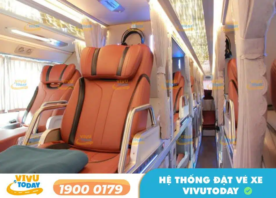 Nội thất sang trọng dòng xe Limousine 32 chỗ của xe Tân Ngọc Trinh