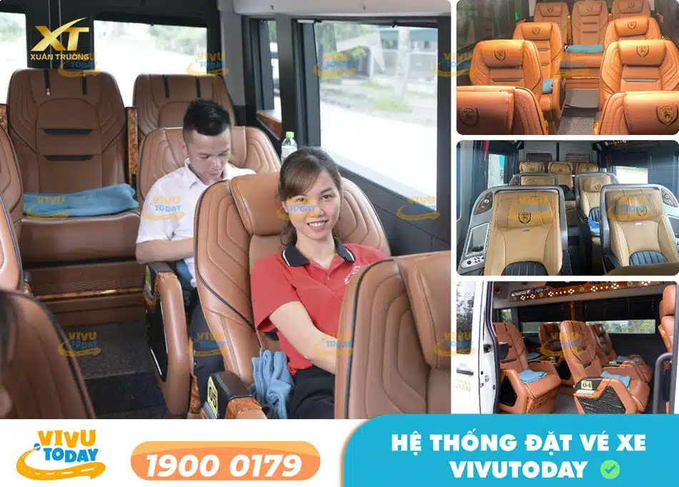 Nội thất xe ghế Limousine của xe Xuân Trường Quảng Ninh