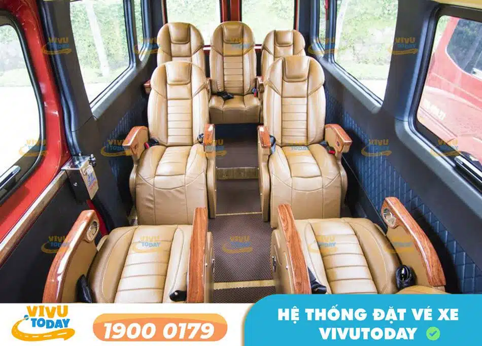 Nội thất sang trọng xe Limousine của nhà xe Phát Lộc An Vũng Tàu
