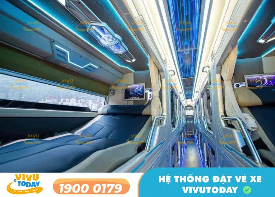Nội thất xe giường Limousine 22 phòng sang trọng của nhà xe Ngọc Phi