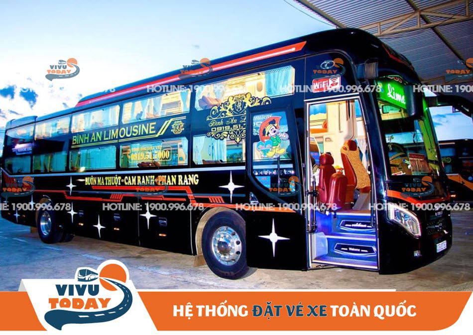 Xe Bình An Limousine chuyên tuyến Phan Rang - Ninh Thuận đi Đắk Lắk