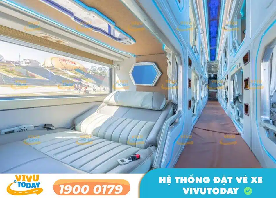 Nội thất xe giường phòng Limousine cao cấp của xe khách Hai Hòa