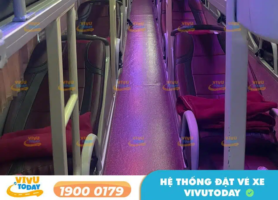 Nội thất xe giường nằm 40 chỗ của xe Tiến Hùng Ninh Thuận