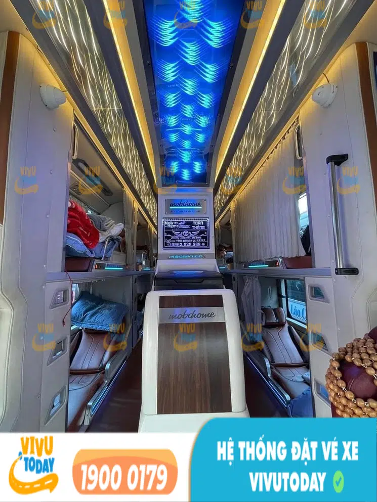 Nội thất cao cấp chất lượng của nhà xe Toàn Thắng Bắc Giang