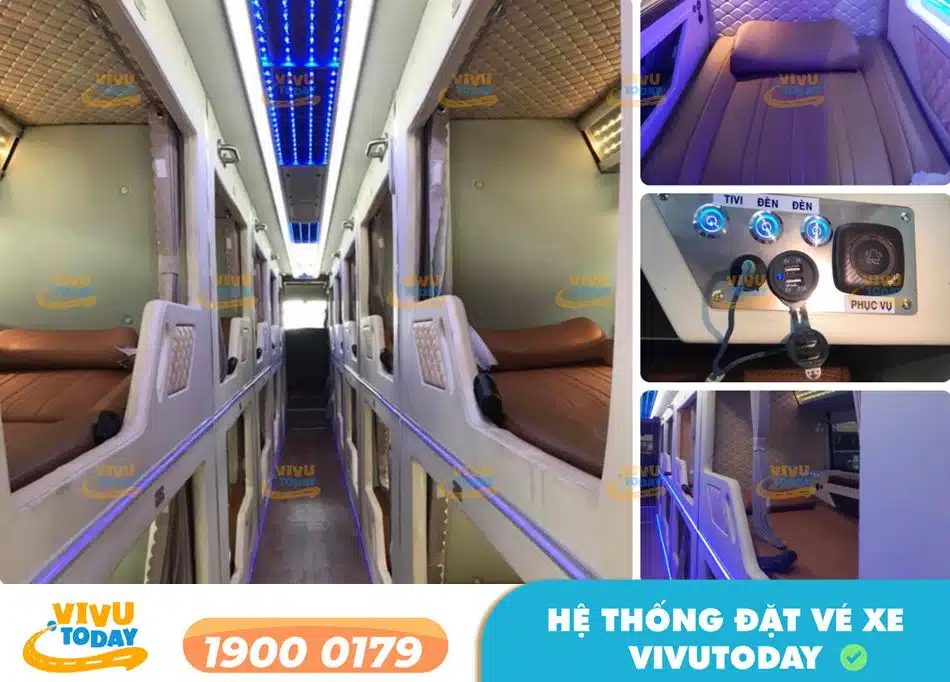 Xe giường nằm Limousine 22 phòng của nhà xe Anh Tuấn Sài Gòn về Bạc Liêu