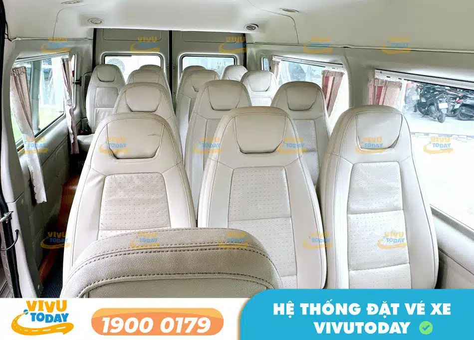 Nội thất sang trọng của nhà xe Vũ Hương Nha Trang đi Đà Lạt