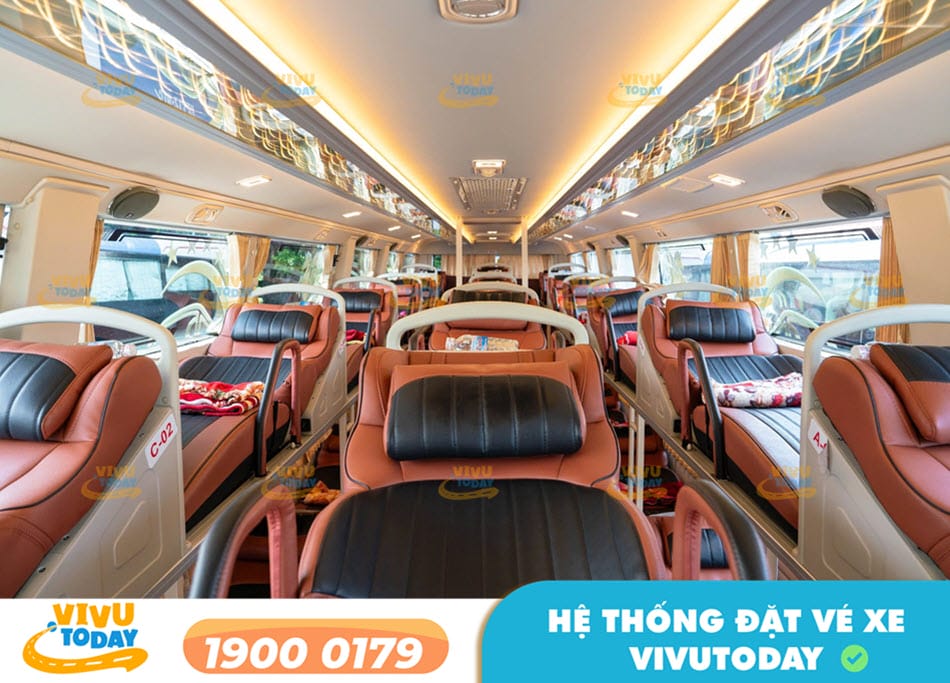 Nội thất xe Limousine 32 phòng của nhà xe Văn Lang