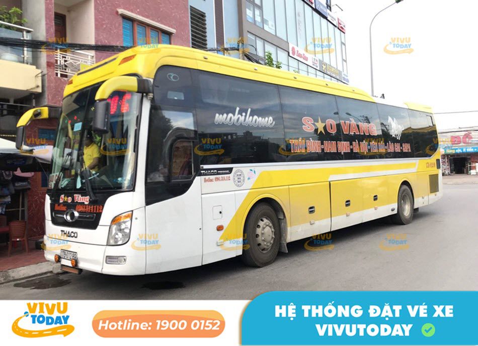 Nhà xe Sao Vàng đi Hà Nội từ bến xe Hoàng Hà (Thái Bình)