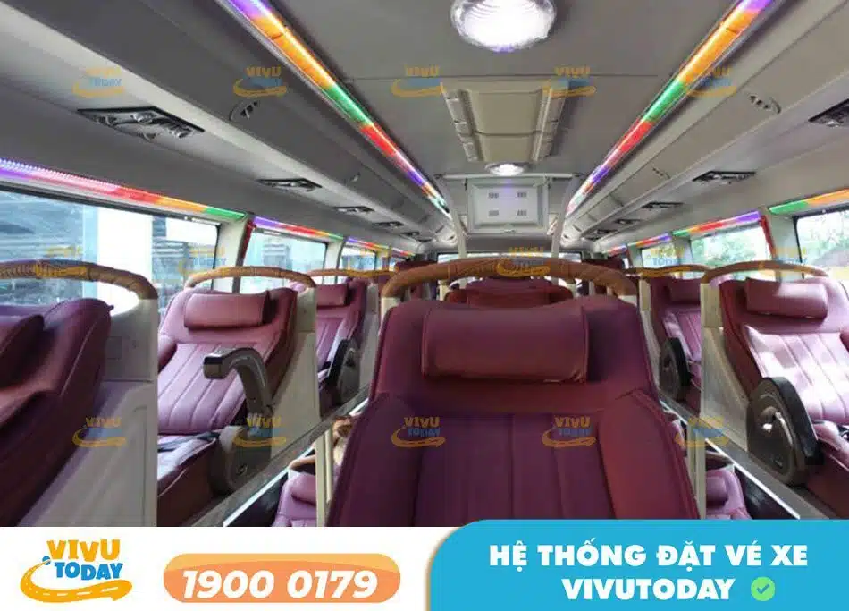 Nội thất xe giường nằm 41 chỗ của xe Hùng Tiến Tuy Hòa - Phú Yên