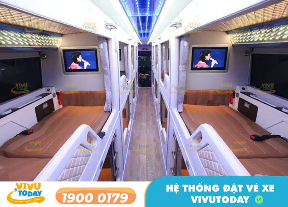 Xe giường nằm Limousine 22 phòng của nhà xe Mai Vy Đà Nẵng