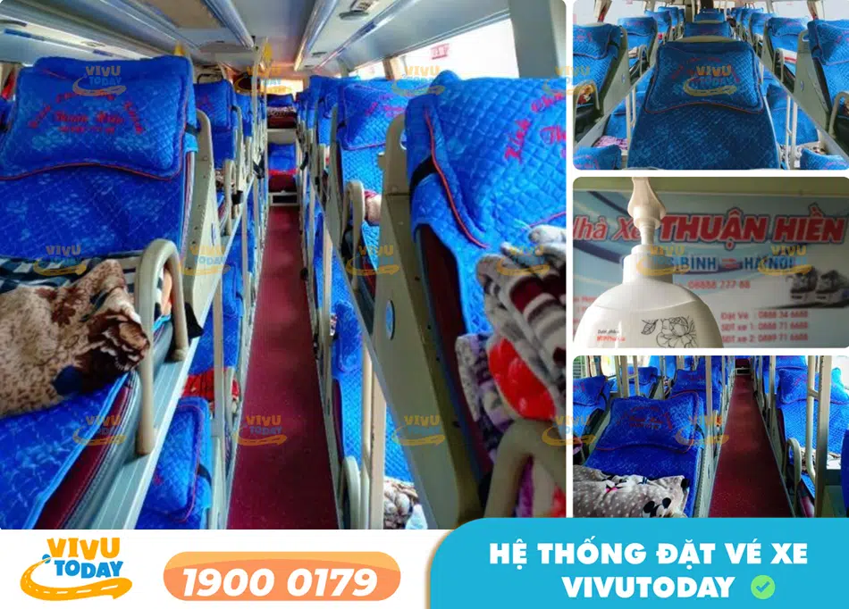 Nội thất xe giường nằm 40 chỗ của nhà xe Thuận Hiền Quảng Bình