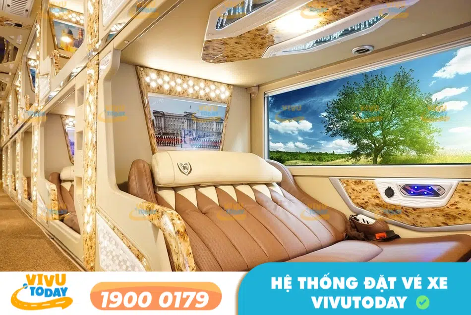Nội thất cao cấp của nhà xe Long Thu
