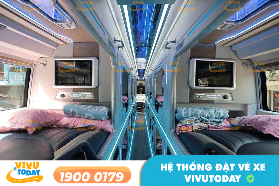Nội thất cao cấp của nhà xe Long Vân Limousine