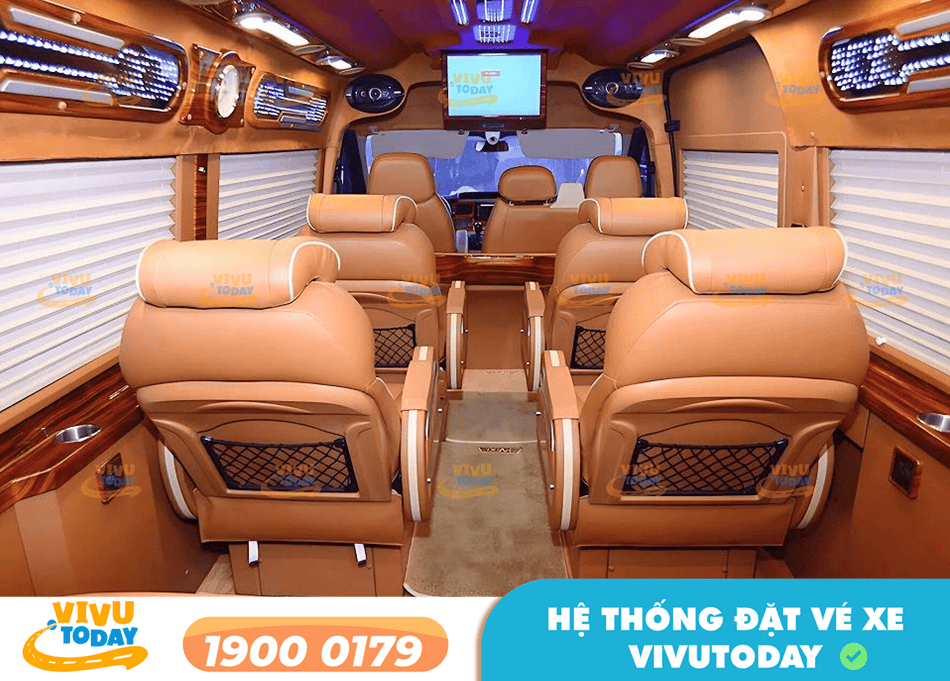 Tiện ích xe Limousine 9 chỗ sang trọng của nhà xe Phước Tiến