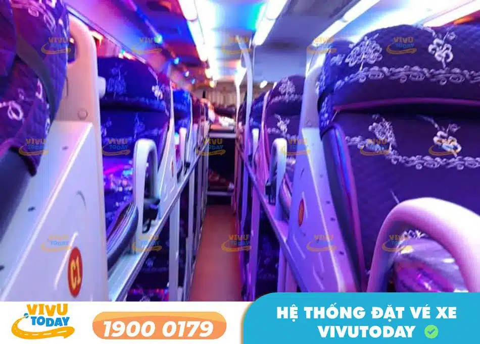 Nội thất xe giường nằm 40 chỗ của nhà xe Giang Anh - Tuấn Nghĩa