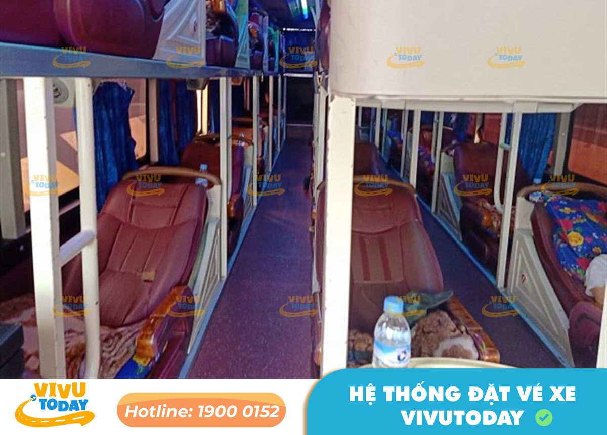 Nội thất xe giường nằm của nhà xe Dương Vũ Đà Nẵng - Hải Phòng