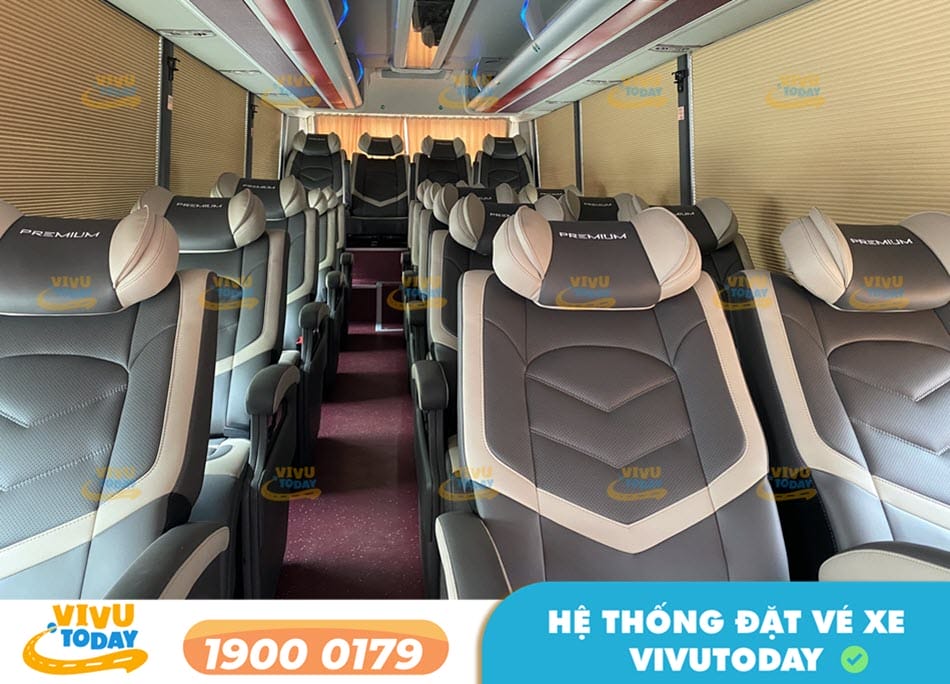 Nội thất xe ghế ngồi Limousine của nhà xe Huệ Nghĩa