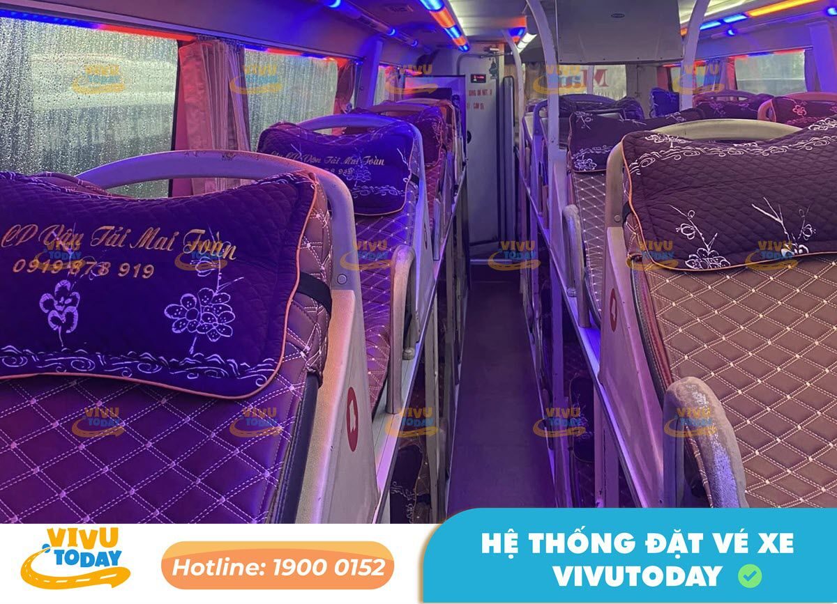 Nội thất xe giường nằm 40 chỗ của nhà xe Mai Toàn Vũng Tàu - Nam Định