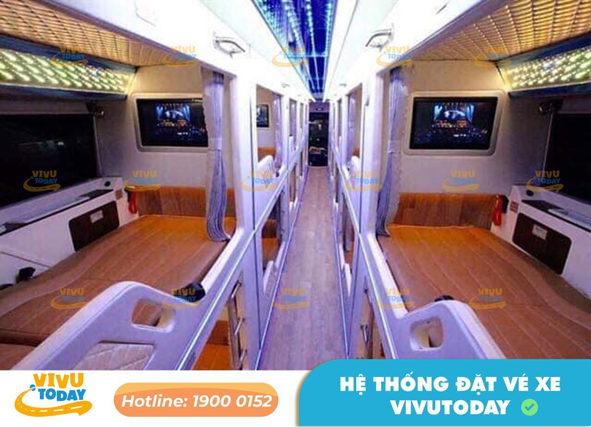 Xe giường Limousine 22 phòng của nhà xe Văn Vinh Quảng Ngãi Vũng Tàu