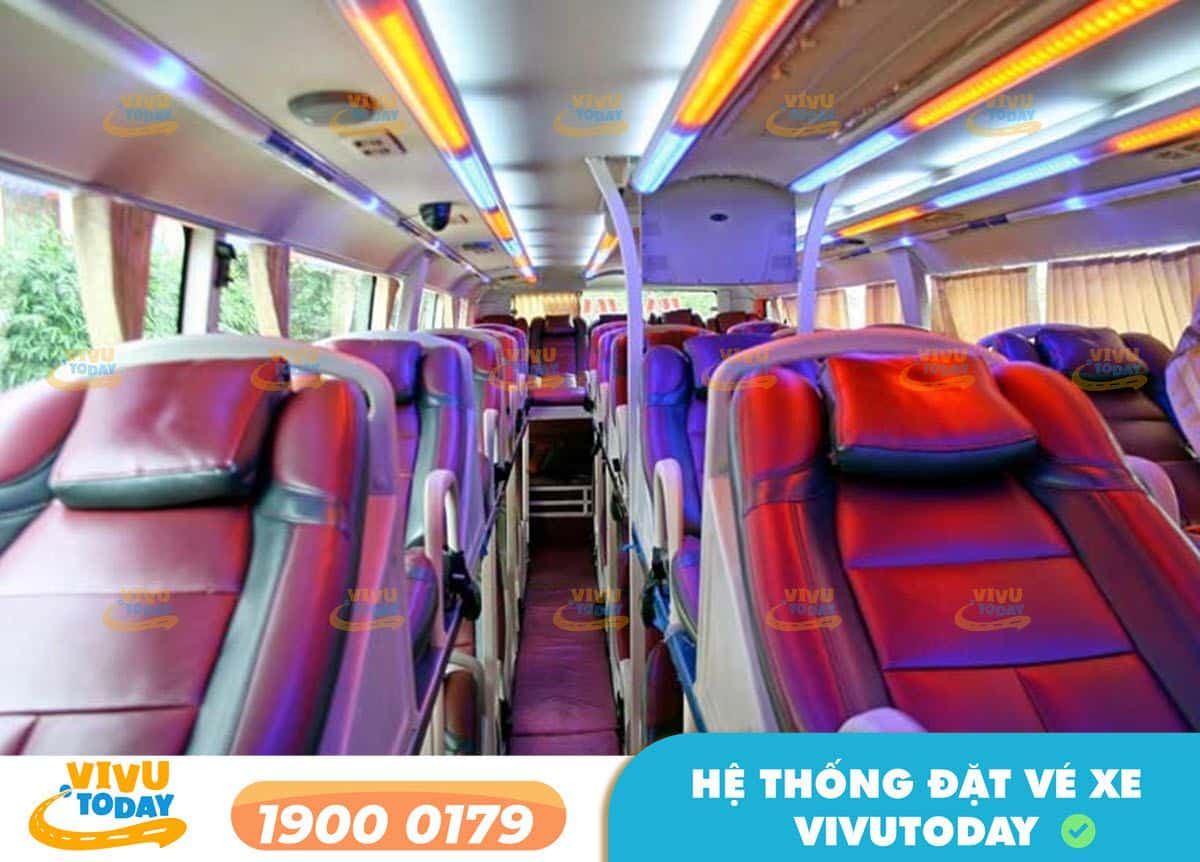 Nội thất giường nằm 40 chỗ của xe Phương Nam Sài Gòn - Ninh Hòa Nha Trang