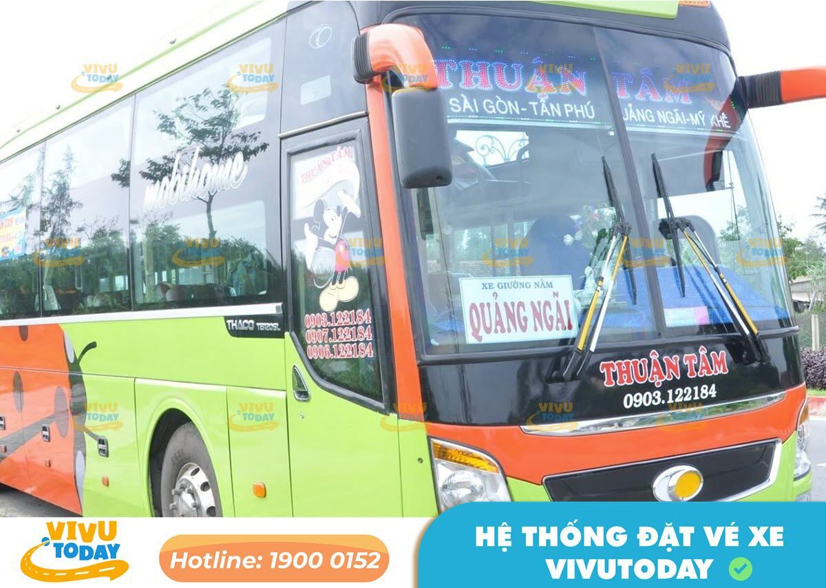 Xe khách Thuận Tâm chuyên tuyến Quảng Ngãi - Sài Gòn