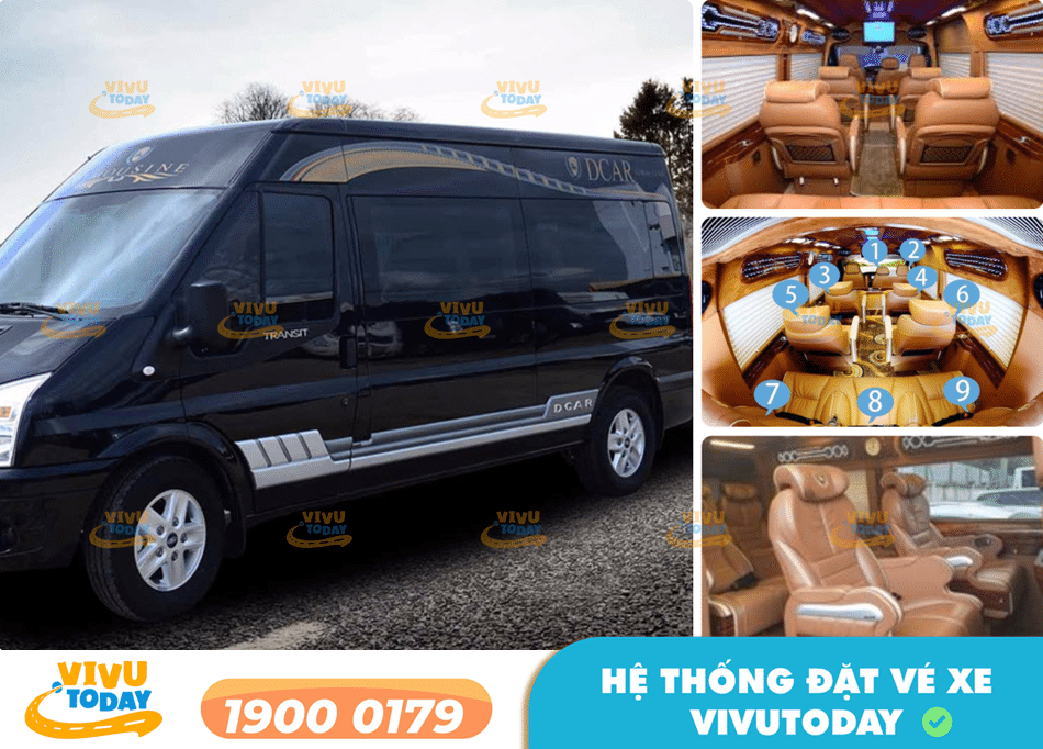 Nội thất xe ghế ngồi Limousine của nhà xe Nhật Nam tuyến Vĩnh Yên - Hà Nội