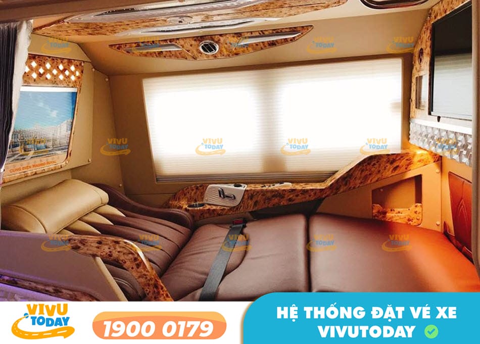 Nội thất xe giường nằm Limousine 22 phòng của nhà xe Ngọc Ánh