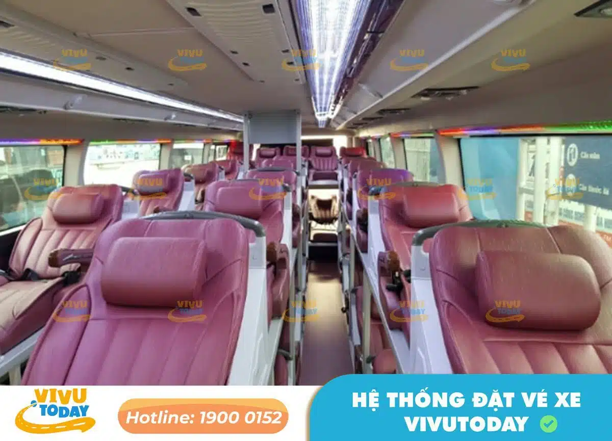 Nội thất xe giường nằm của xe A Châu Gò Quao - Bình Dương