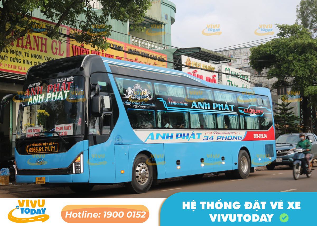 Nhà xe Anh Phát đi Quy Nhơn - Bình Định từ Kon Tum