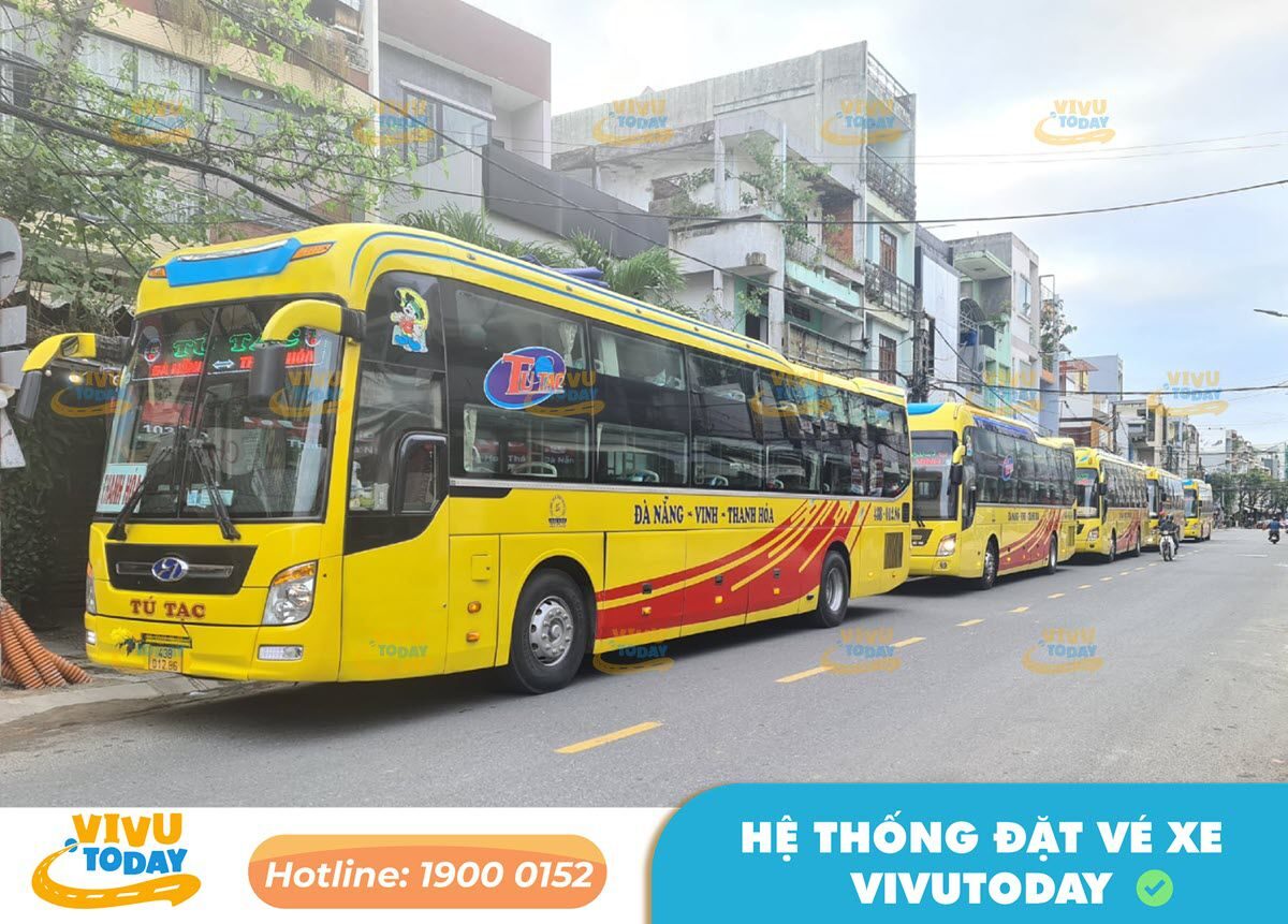 Xe khách Tú Tạc tuyến Đồng Hới Quảng Bình - Đà Nẵng